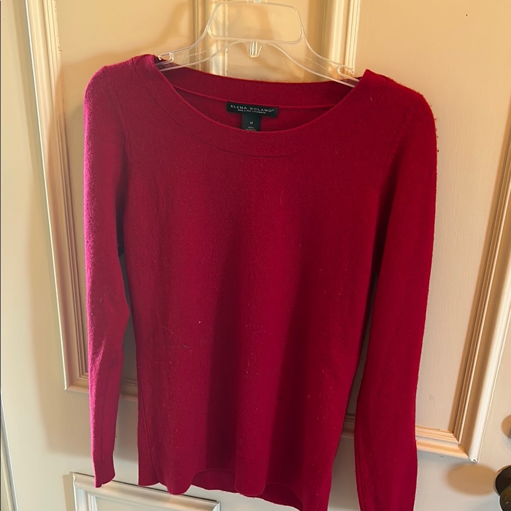 Red Crew Neck Sweater with Timeless Design